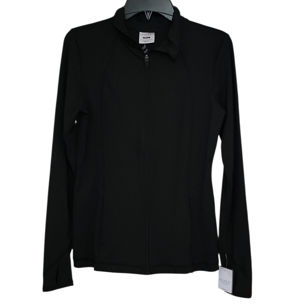 Laundry By Shelli Segal Black Jacket New With Tags Size Medium Zip Up Jacket